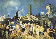 George Wesley Bellows Riverfront No. 1 France oil painting artist